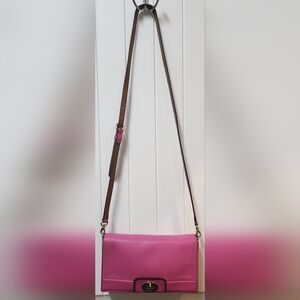 KATE SPADE Small Fuschia Leather Crossbody/Clutch